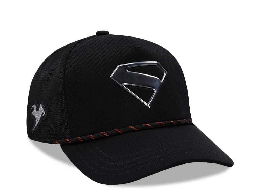 Capslab Superman Silver Logo Black Trucker Snapback Casquette