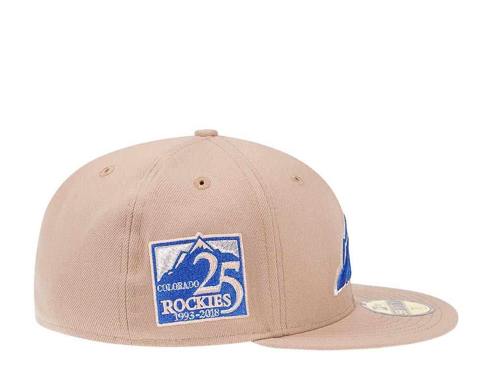 New Era Colorado Rockies 25th Anniversary Sand Peach Edition 59Fifty Fitted Casquette