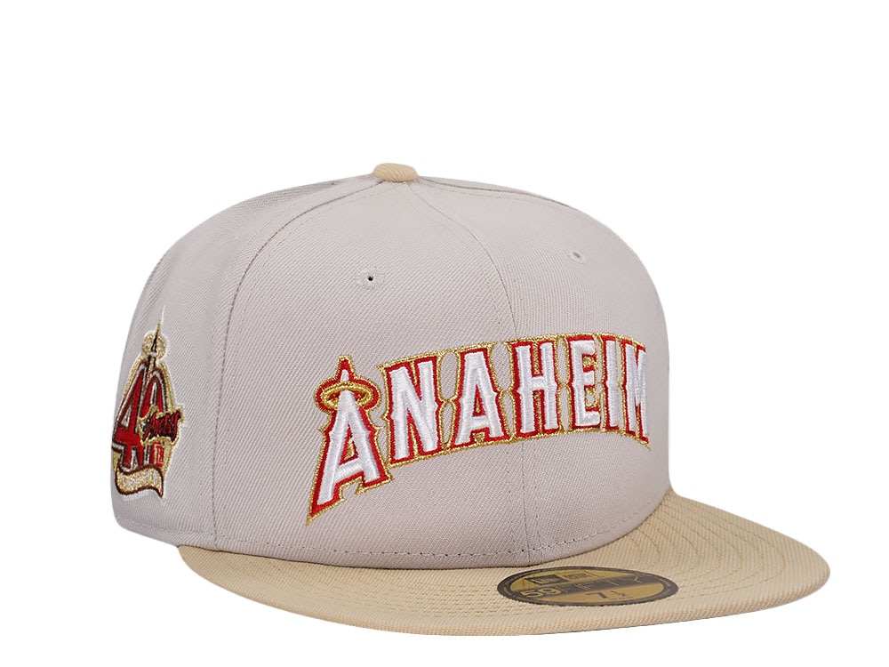 New Era Anaheim Angels 40th Anniversary Sneaky Gold Two Tone Edition 59Fifty Fitted Casquette