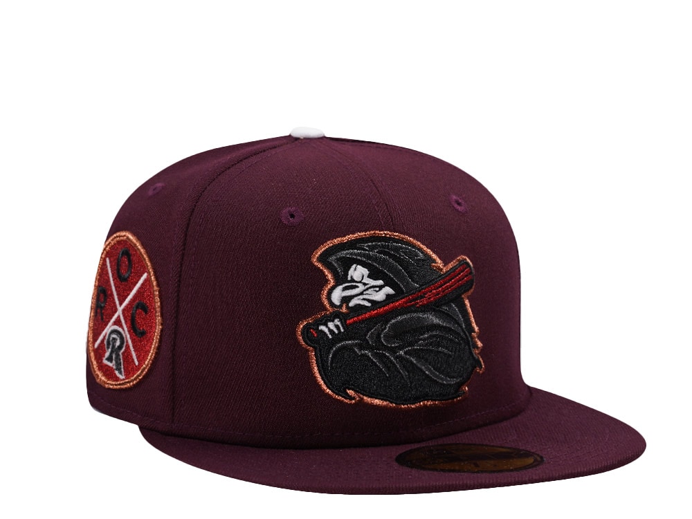 New Era Rochester Red Wings Reaper Glow in the Dark Maroon Prime Horror Edition 59Fifty Fitted Casquette