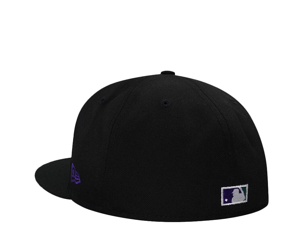 New Era Colorado Rockies Coors Field Black Throwback Edition 59Fifty Fitted Casquette