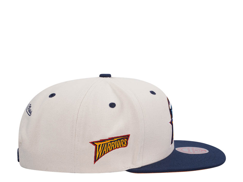 Mitchell & Ness Golden State Warriors Sail Off White Two Tone Snapback Casquette