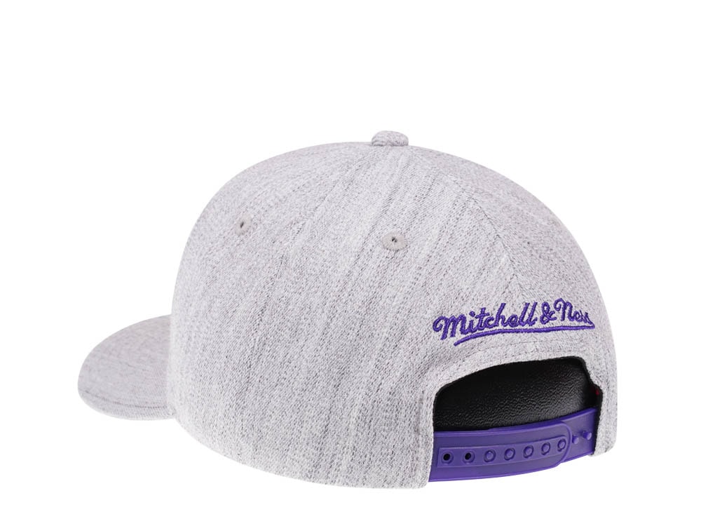 Mitchell & Ness Los Angeles Lakers Heather Gray Red Line Flex Snapback Casquette