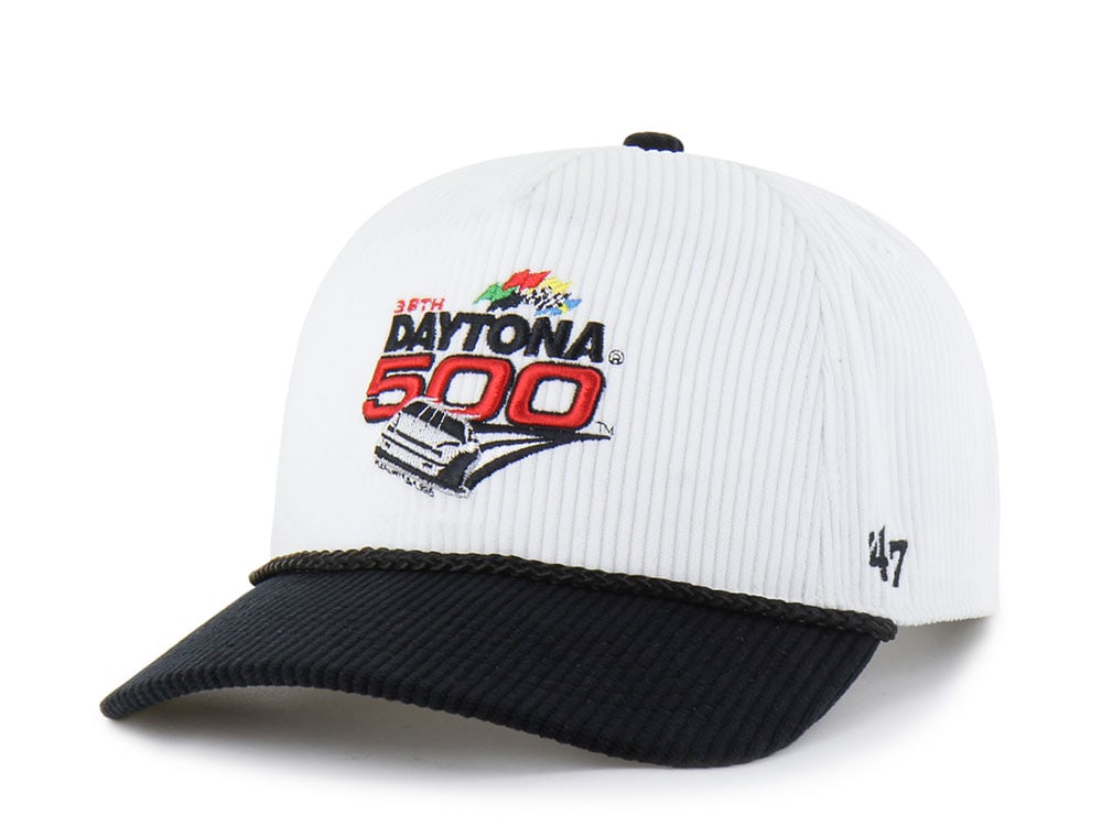 47 Brand Nascar Daytona 500 Corduroy White Two Tone Hitch Snapback Casquette