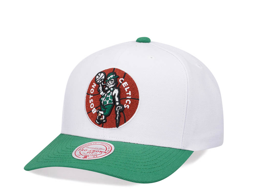 Mitchell & Ness Boston Celtics Team Two Tone 2.0 Pro White Snapback Casquette