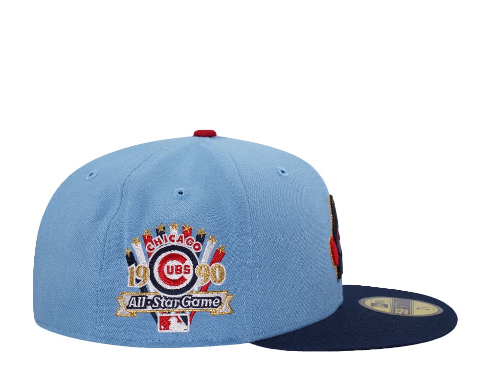 New Era Chicago Cubs All Star Game 1990 Sky Blue Two Tone Edition 59Fifty Fitted Casquette