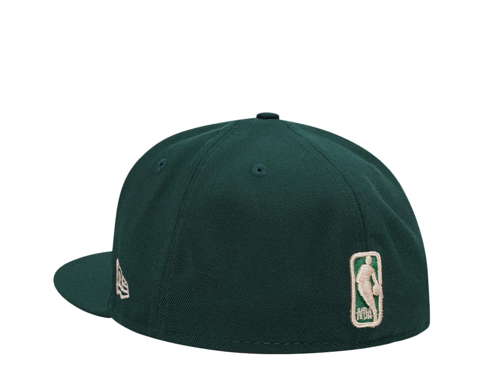 New Era Milwaukee Bucks Dark Green Classic Script Edition 59Fifty Fitted Casquette
