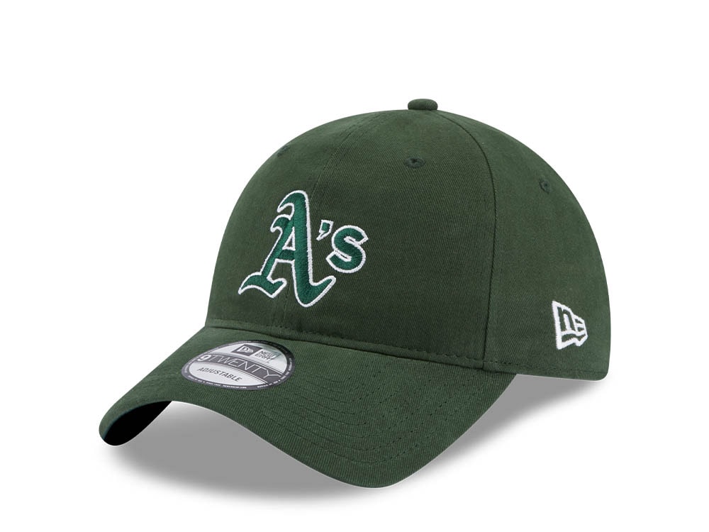 New Era Oakland Athletics Team Script Green 9Twenty Strapback Casquette