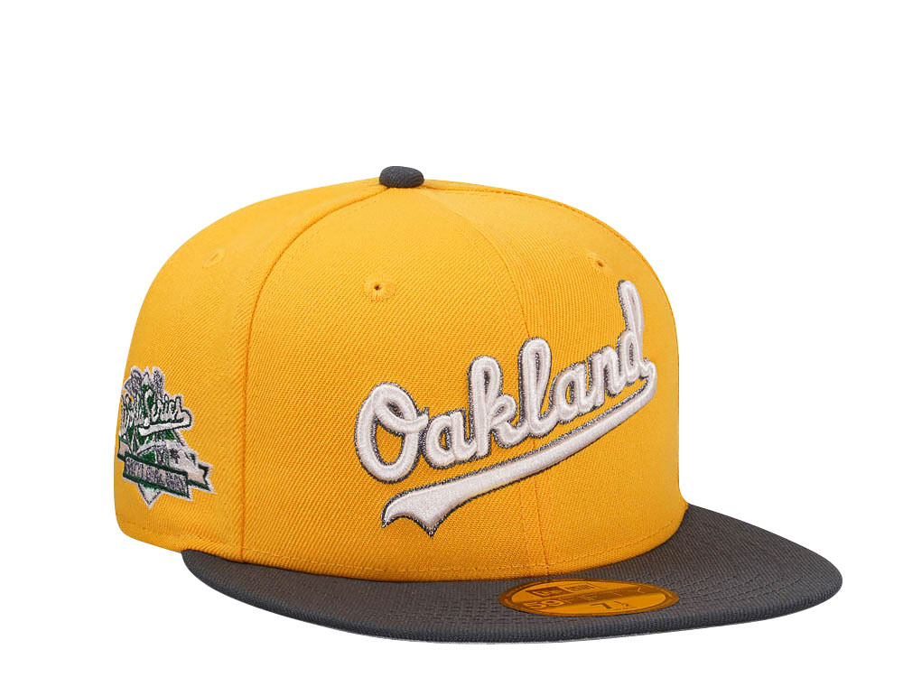 New Era Oakland Athletics World Series 1989 Misty Gold Two Tone Edition 59Fifty Fitted Casquette