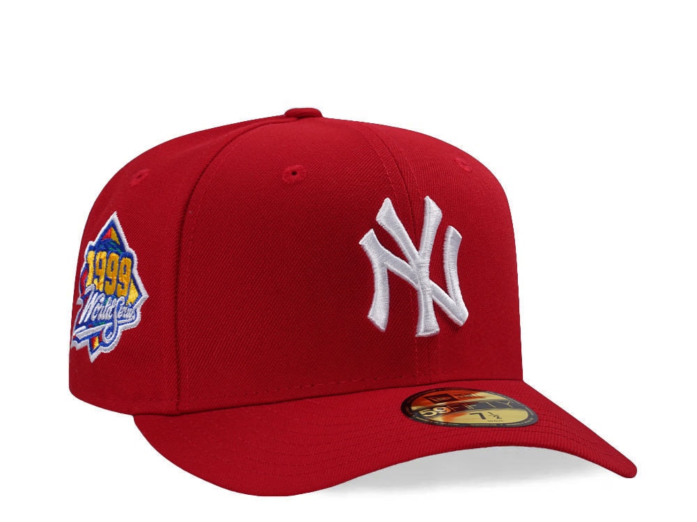 New Era New York Yankees World Series 1999 Scarlet Prime Edition 59Fifty Pre Curved Fitted Casquette