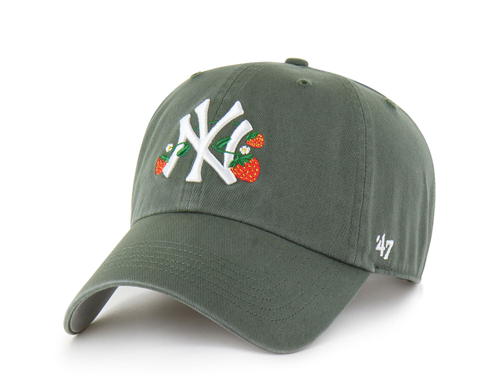 47 Brand New York Yankees Strawberry Icon Moss Clean Up Strapback Casquette