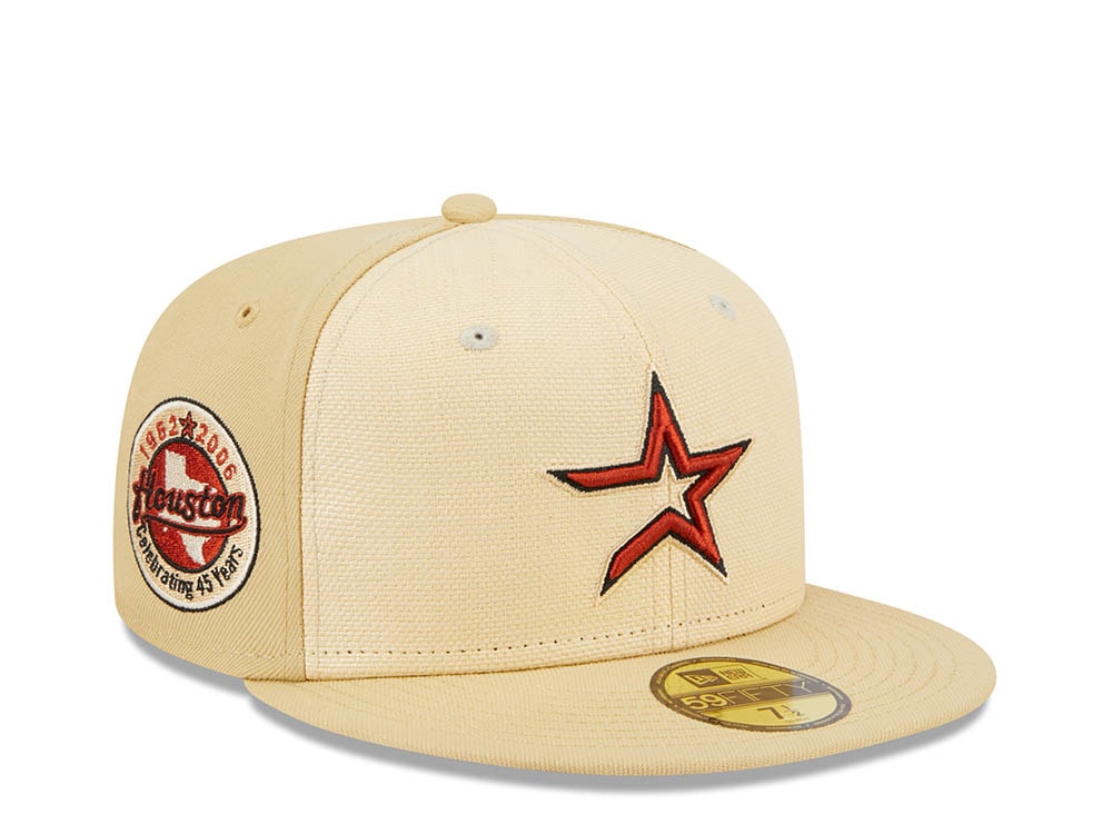 New Era Houston Astros 45th Anniversary Raffia Front Vegas Gold Edition 59Fifty Fitted Casquette