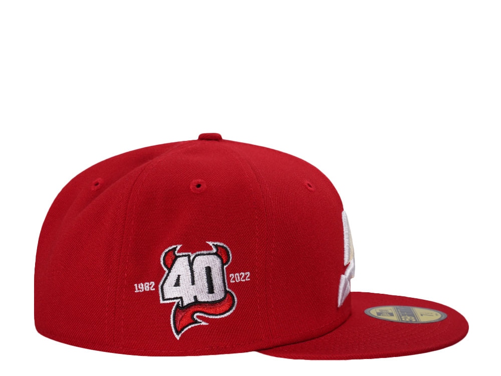 New Era New Jersey Devils 40th Anniversary Red Prime Edition 59Fifty Fitted Casquette