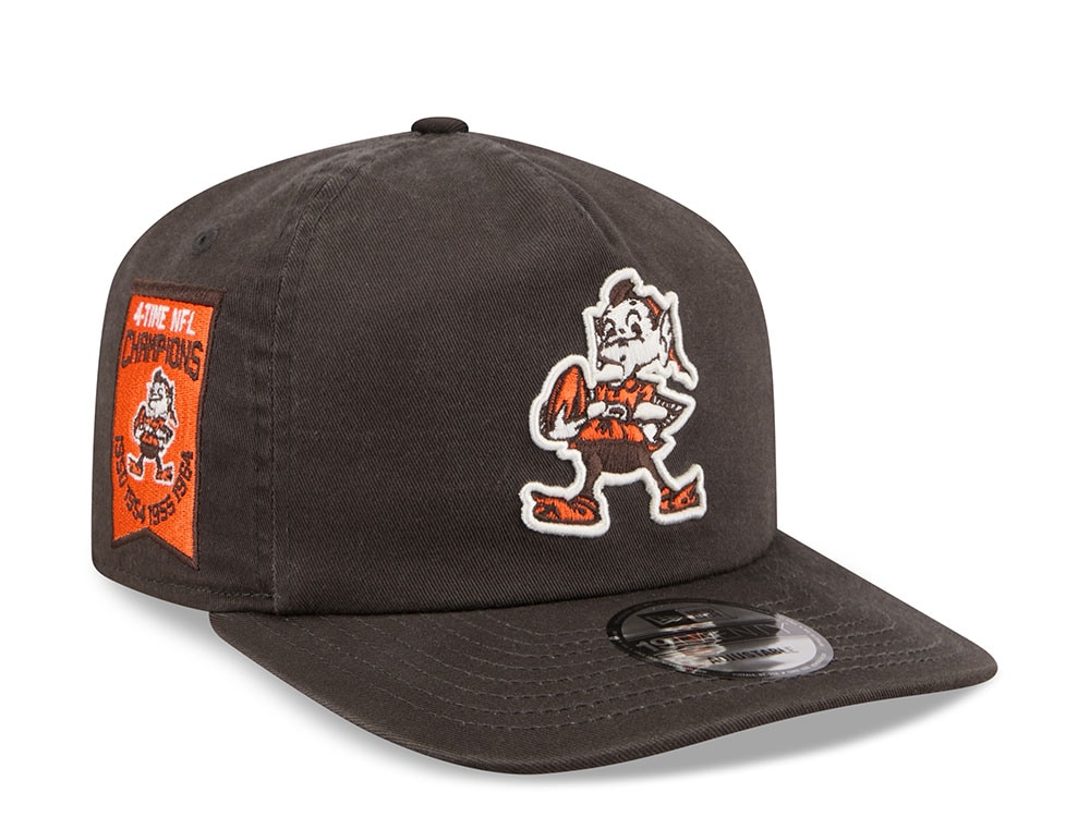 New Era Cleveland Browns 4x Champions Charcoal Edition 19Twenty Snapback Casquette