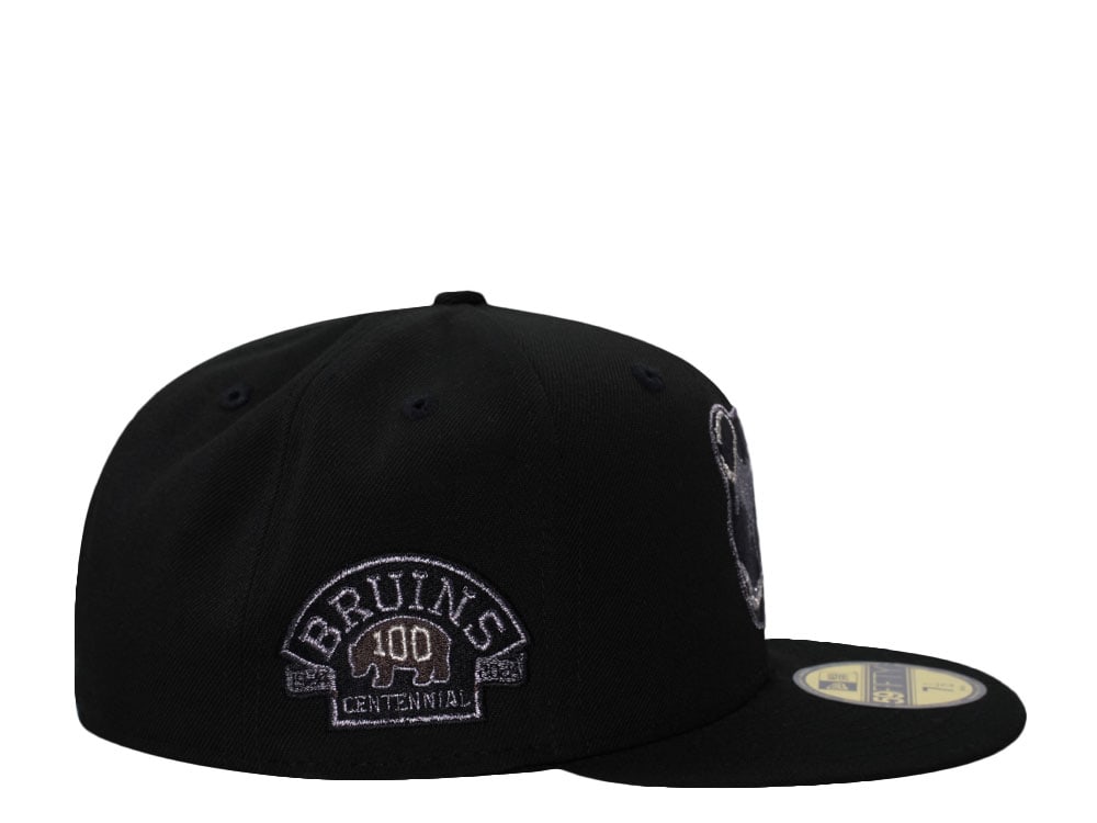 New Era Boston Bruins 100th Anniversary Metallic Black Prime Edition 59Fifty Fitted Casquette