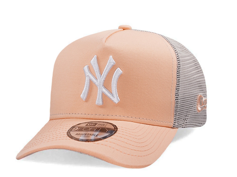 New Era New York Yankees Peach Prime Edition 9Forty A Frame Trucker Snapback Casquette
