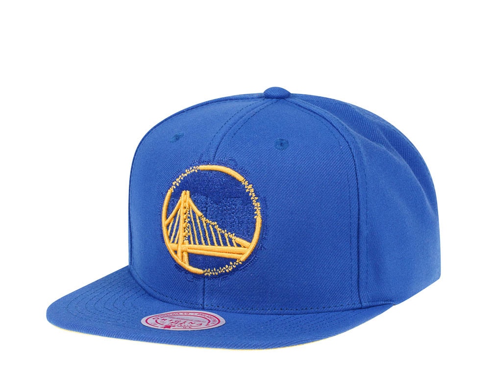 Mitchell & Ness Golden State Warriors NBA Embroidery Glitch Hardwood Classic Snapback Casquette