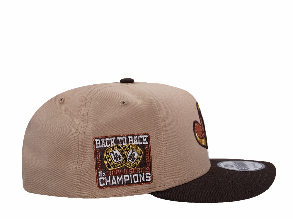 New Era Los Angeles Dodgers Back to Back Camel Two Tone Edition 9Fifty A Frame Snapback Casquette