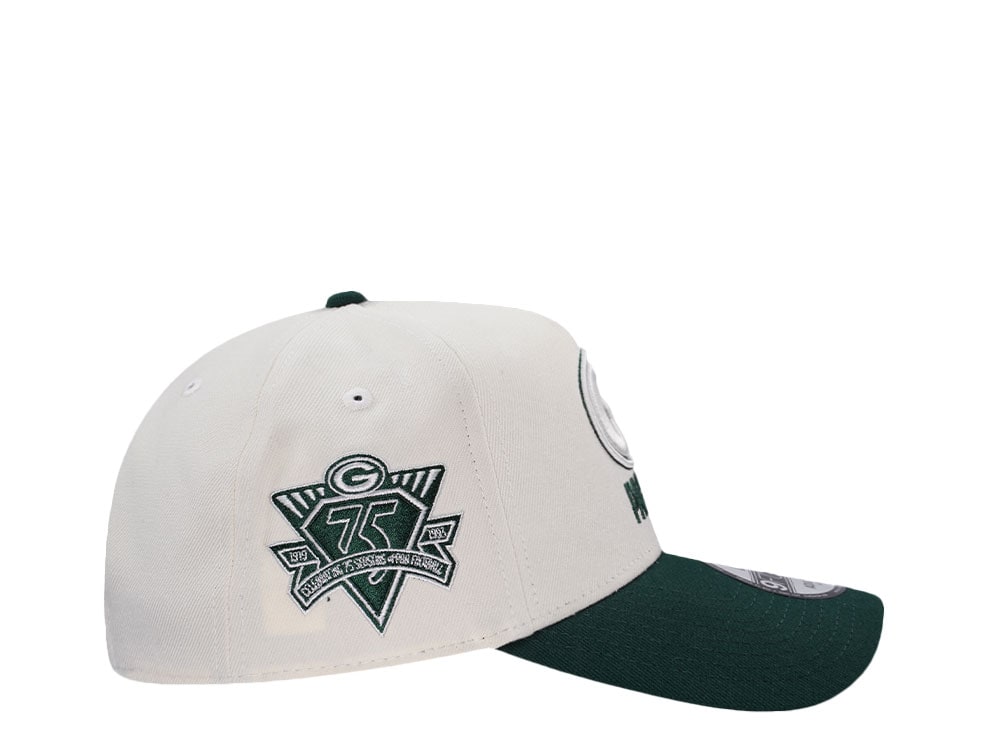 New Era Green Bay Packers 75 Seasons Chrome Two Tone Edition 9Forty A Frame Snapback Casquette