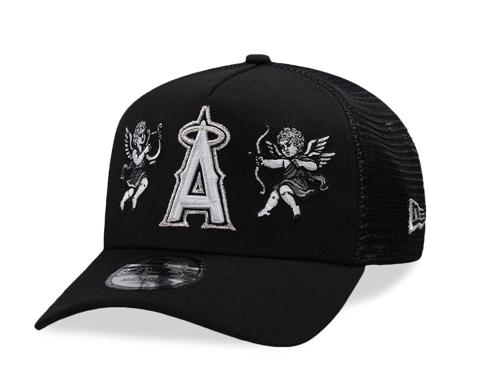 New Era Anaheim Angels Cupids Black Prime Edition 9Forty A Frame Trucker Snapback Casquette