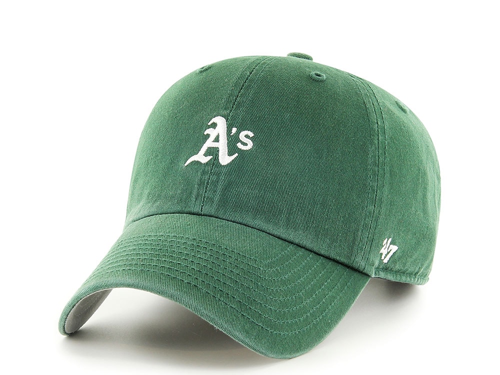 47 Brand Oakland Athletics Dark Green Base Runner Clean Up Strapback Casquette