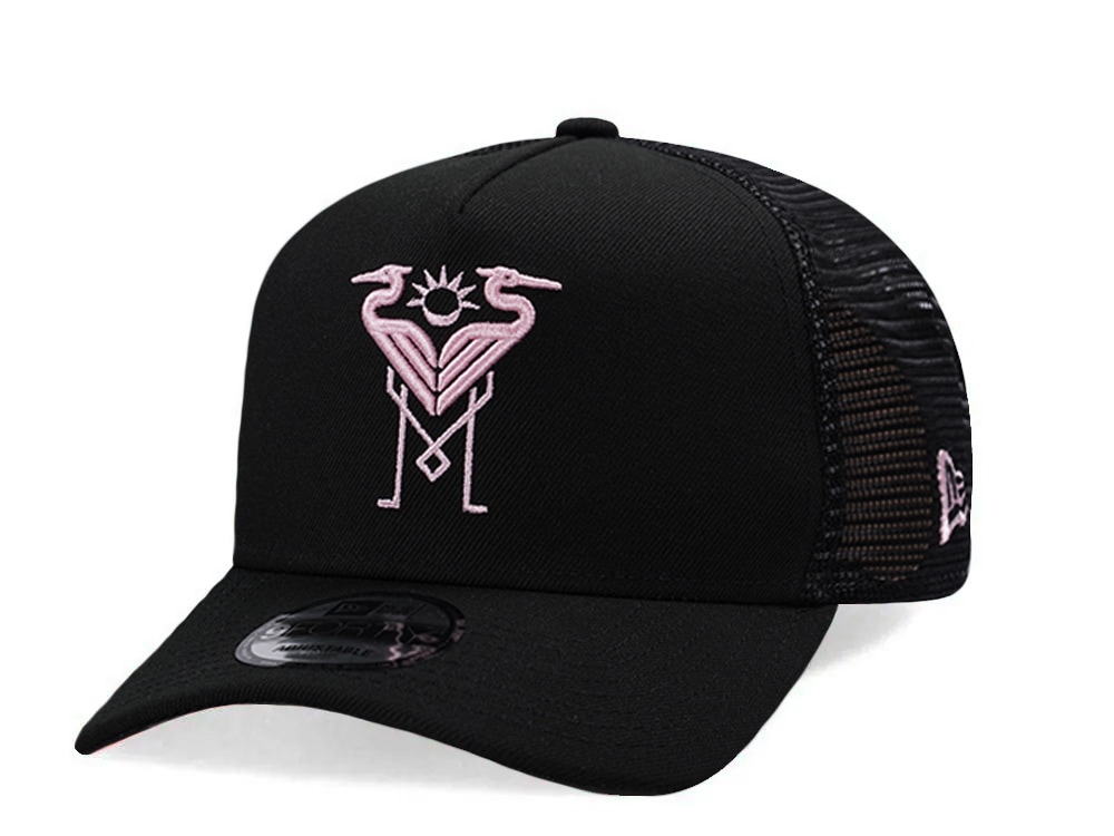 New Era Inter Miami Logo Black Prime Edition 9Forty A Frame Trucker Snapback Casquette