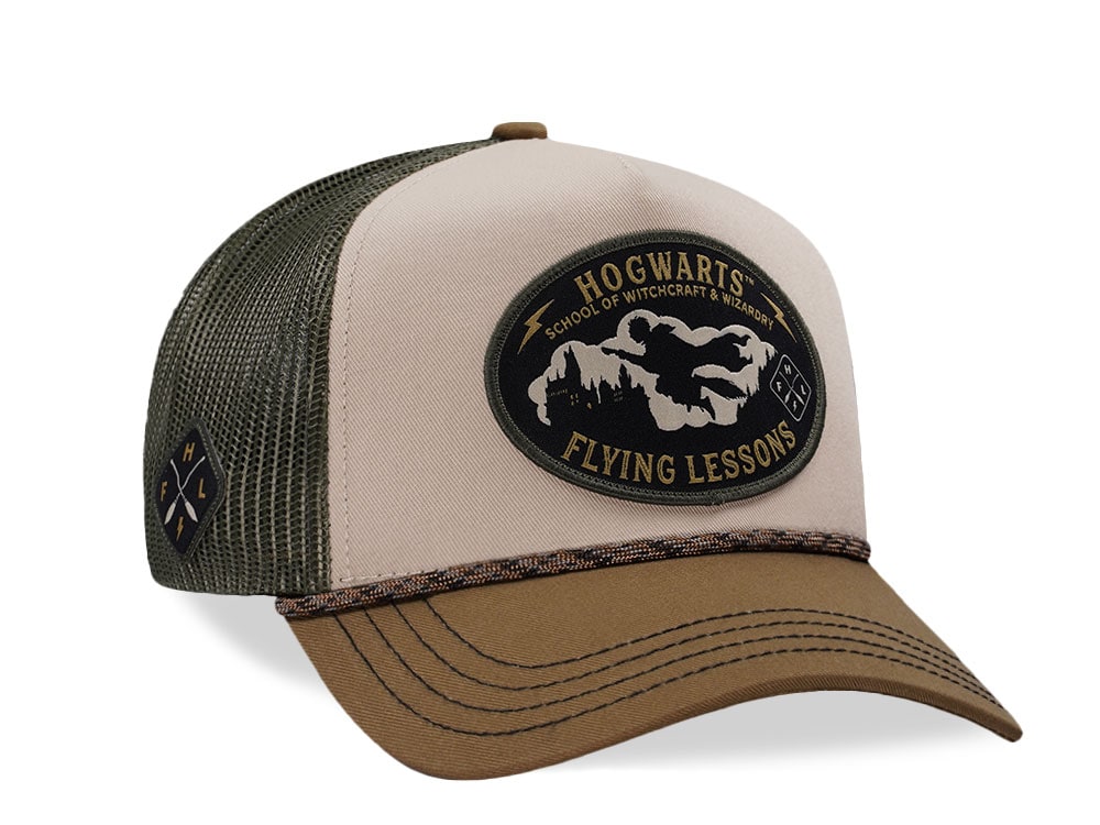 Capslab Harry Potter Hogwarts Flying Lessons Beige Trucker Snapback Casquette