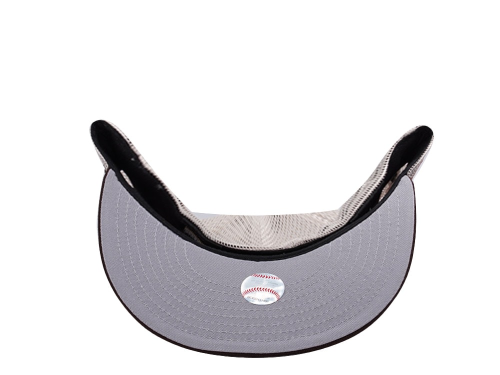 TruckerNew Era Texas Rangers All Star Game 1995 Stone Two Tone Edition 59Fifty Trucker Fitted Casquette