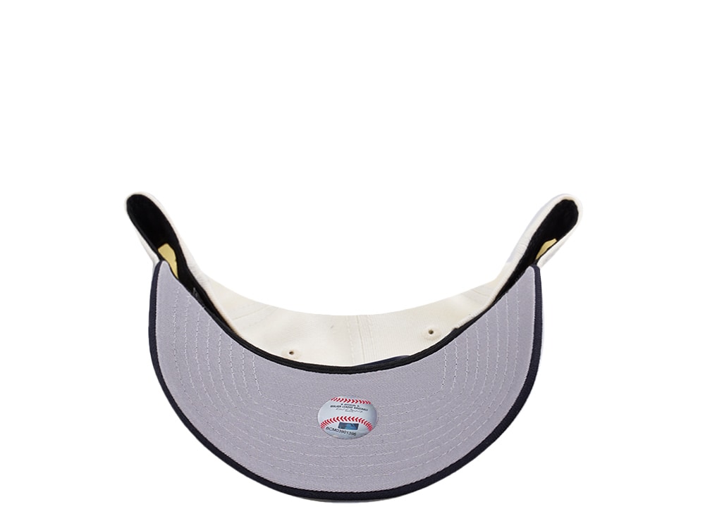 New Era New York Yankees Micro Script Chrome Navy Two Tone Edition 9Forty A Frame Snapback Casquette