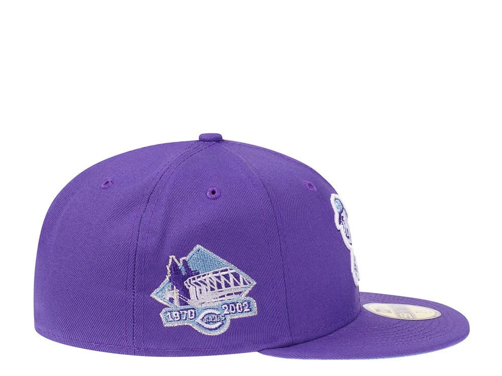 New Era Cincinnati Reds Riverfront Stadium Final Season Fresh Purple Edition 59Fifty Fitted Casquette