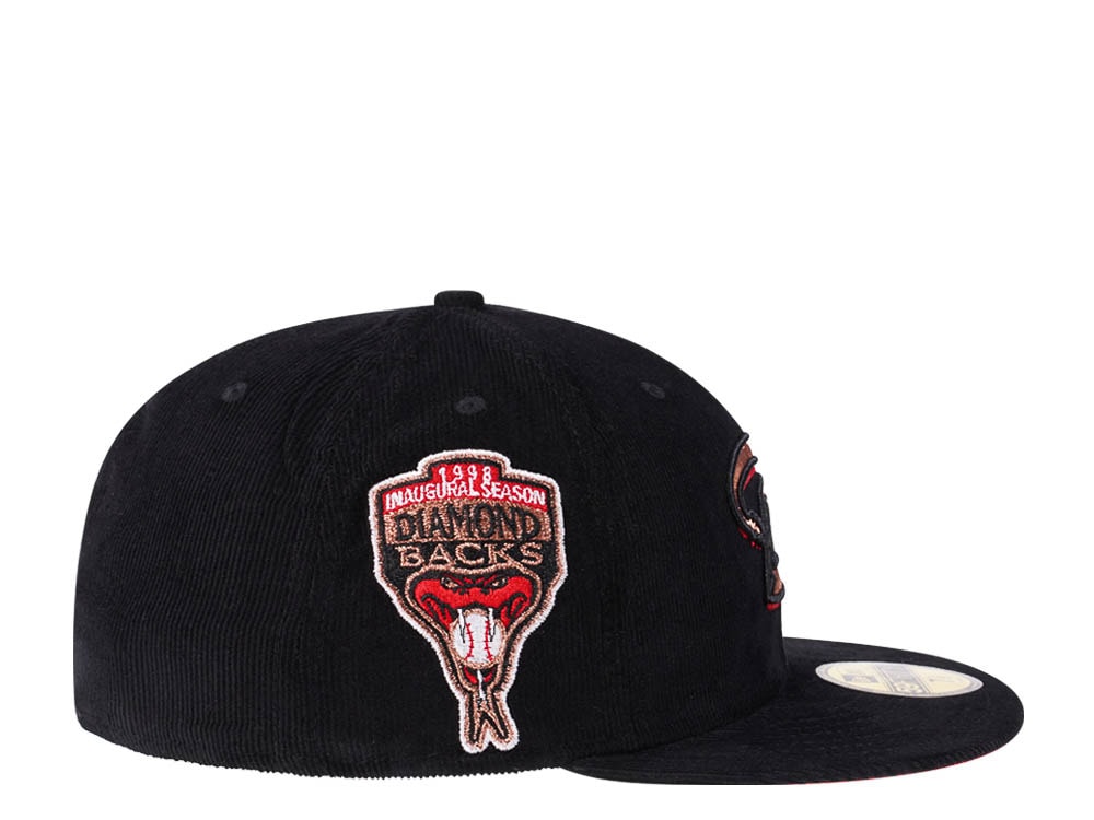 New Era Arizona Diamondbacks Black Inaugural Season 1998 Corduroy Prime Edition 59Fifty Fitted Casquette