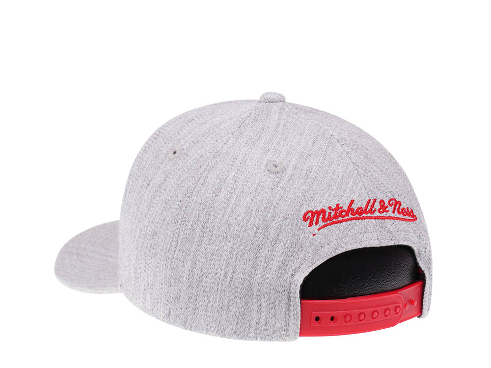 Mitchell & Ness Chicago Bulls Heather Gray Red Line Flex Snapback Casquette