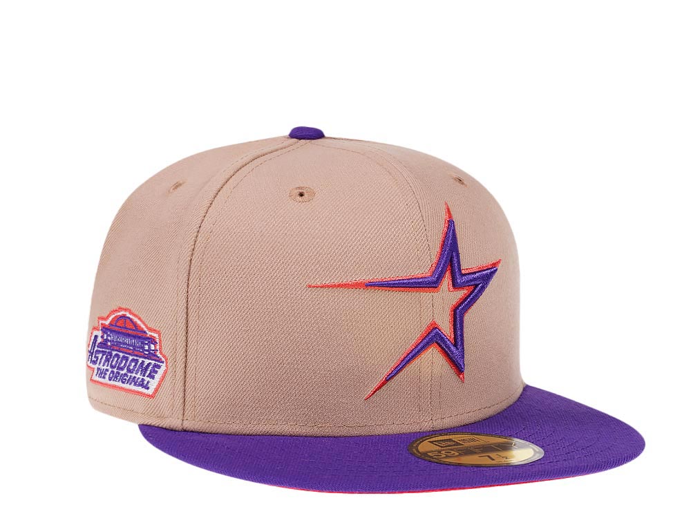 New Era Houston Astros Astrodome Camel Prime Two Tone 59Fifty Fitted Casquette