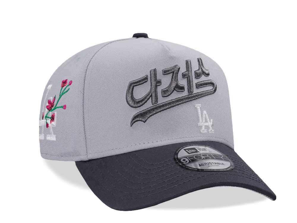 New Era Los Angeles Dodgers Cherry Blossom Grey Two Tone Edition 9Forty A Frame Snapback Casquette