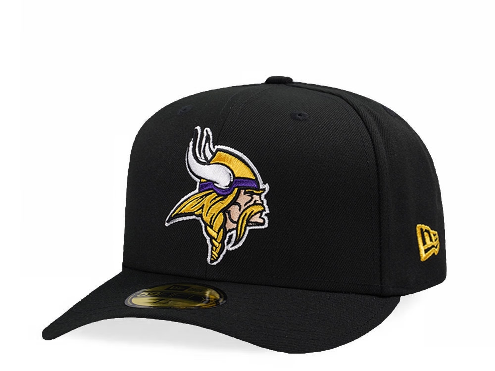New Era Minnesota Vikings Black Classic Edition Pre Curved 59Fifty Fitted Casquette