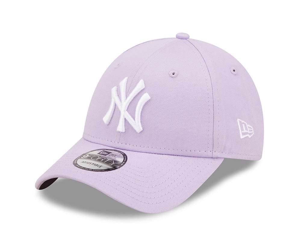 New Era New York Yankees League Essentials Lavender 9Forty Strapback Casquette