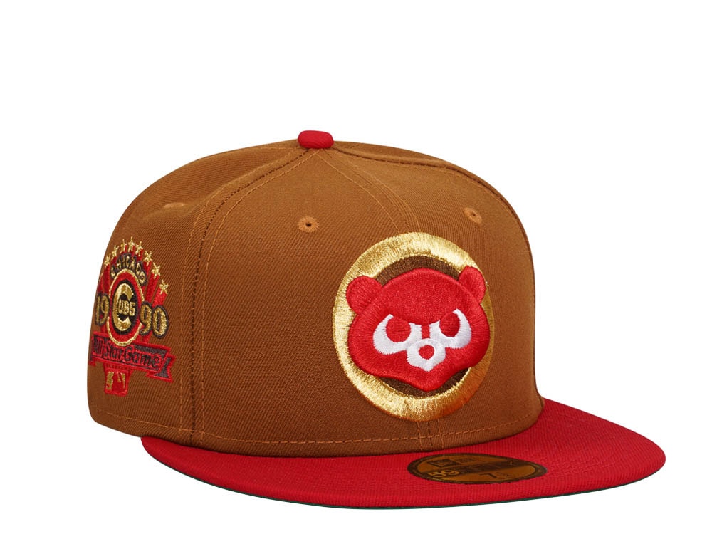 New Era Chicago Cubs All Star Game 1990 Prime Gold Two Tone Throwback Edition 59Fifty Fitted Casquette