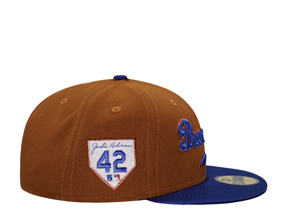 New Era Brooklyn Dodgers Jackie Robinson Bourbon Satin Brim Edition 59Fifty Fitted Casquette