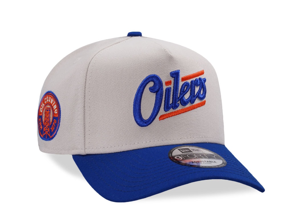 New Era Edmonton Oilers Inaugural Season 1979 Chrome Two Tone Edition 9Forty A Frame Snapback Casquette