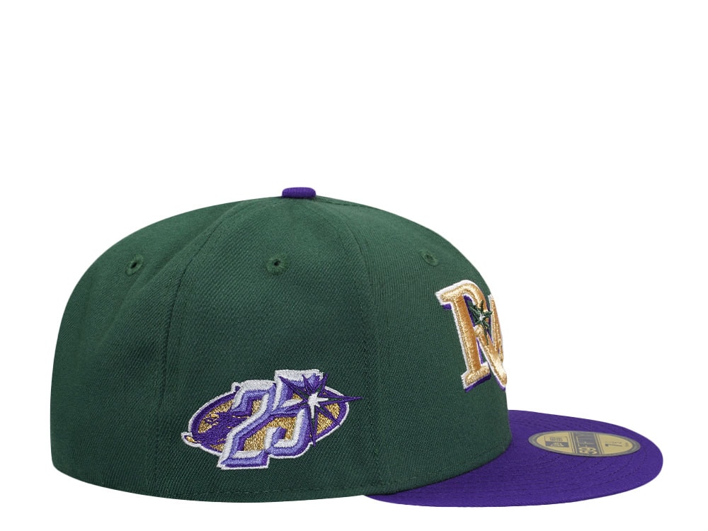 New Era Tampa Bay Rays 25th Anniversary Purple Green Two Tone Edition 59Fifty Fitted Casquette