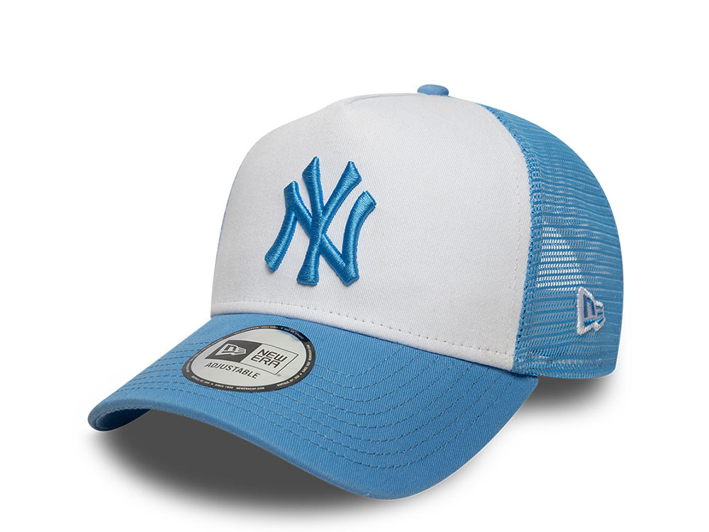 New Era New York Yankees League Essential Light Blue 9Forty A Frame Trucker Snapback Casquette