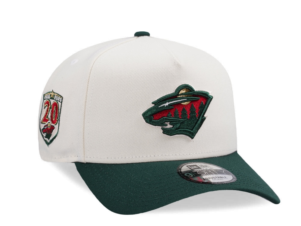 New Era Minnesota Wild 20th Anniversary Chrome Two Tone Edition 9Forty A Frame Snapback Casquette