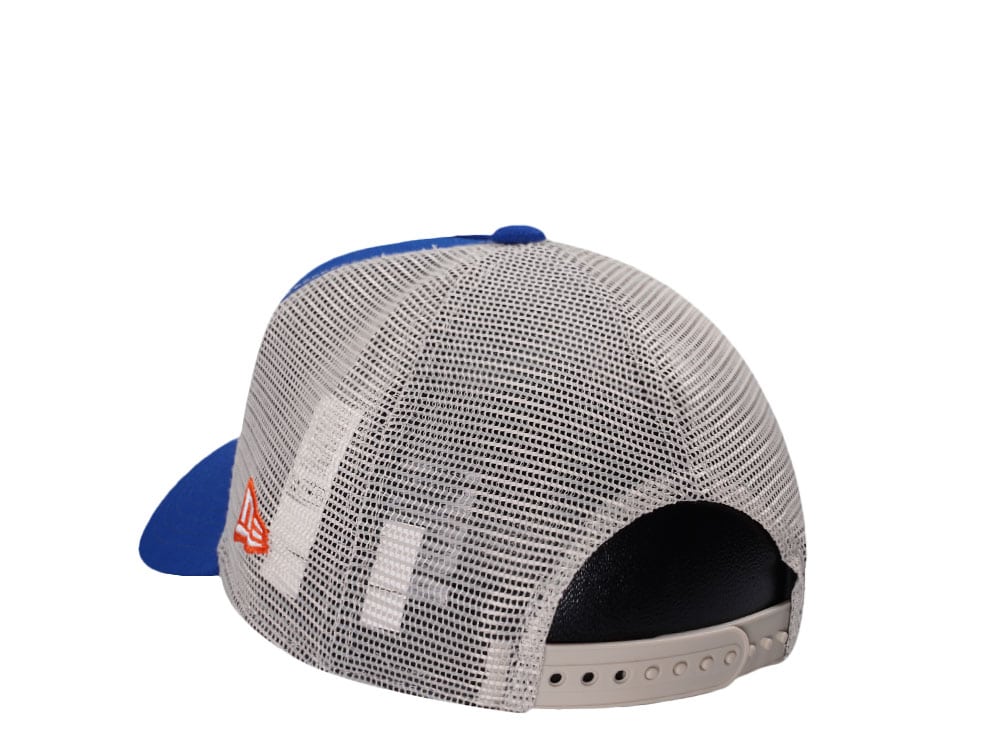 New Era New York Mets Vintage Script Blue Trucker Edition 9Forty A Frame Snapback Casquette