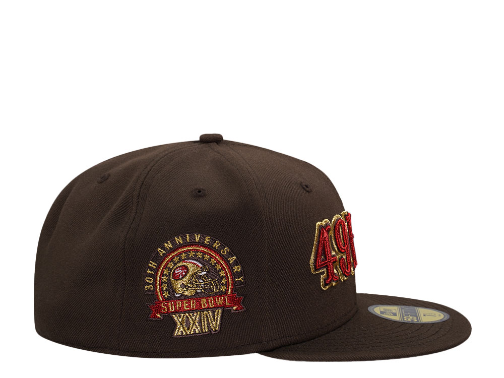 New Era San Francisco 30th Anniversary Super Bowl XXIV Walnut Throwback Edition 59Fifty Fitted Casquette