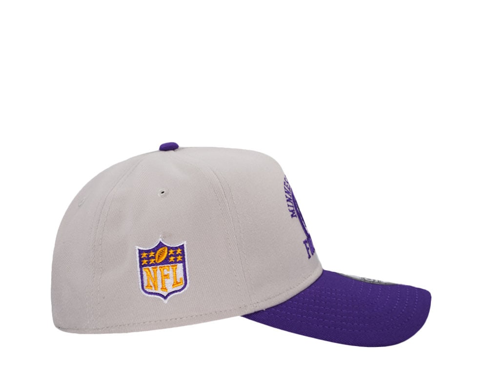 New Era Minnesota Vikings Stone Two Tone 9Forty A Frame Snapback Casquette