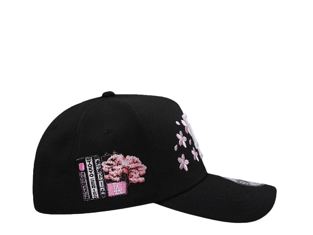 New Era Los Angeles Dodgers Tokyo Series Cherry Blossom Black Pink Edition 9Forty A Frame Snapback Casquette
