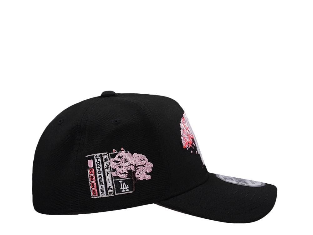 New Era Los Angeles Dodgers Tokyo Series 2025 Sakura Black Prime Edition 9Forty A Frame Snapback Casquette