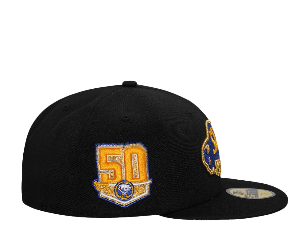 New Era Buffalo Sabres 50th Anniversary Black Metallic Prime Edition 59Fifty Fitted Casquette