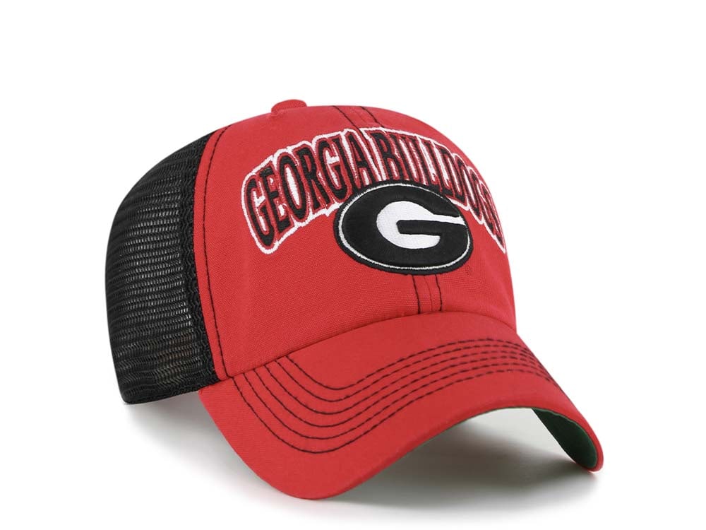 47Brand Georgia Bulldogs Vintage Red Trucker Clean Up Snapback Casquette