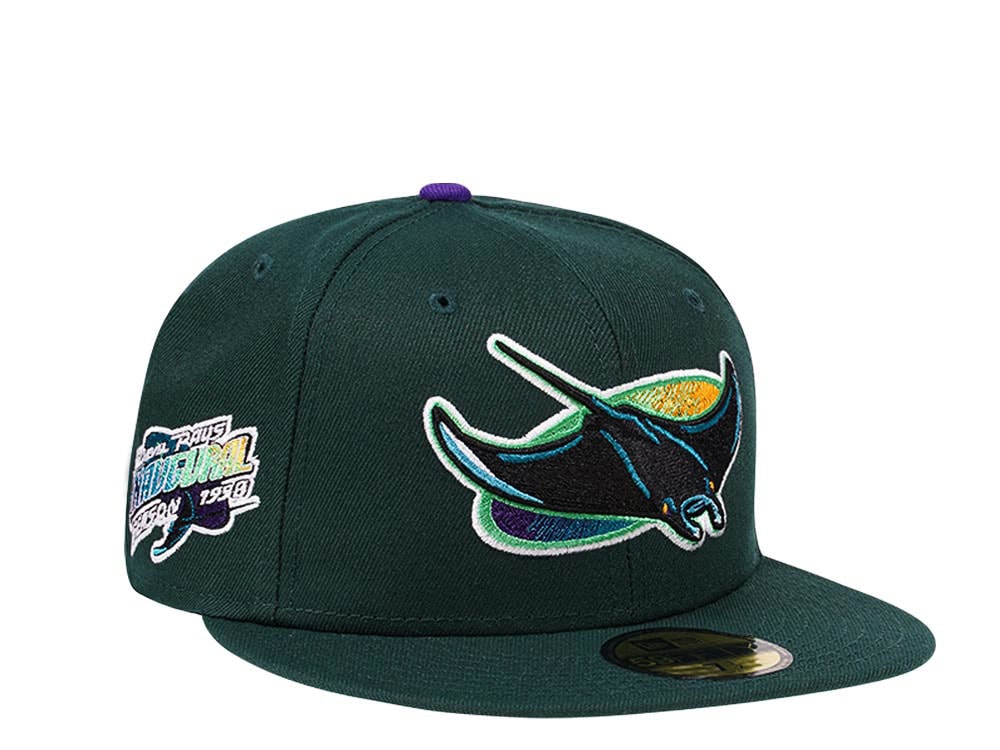 New Era Tampa Bay Rays Inaugural Season 1998 Dark Green Edition 59Fifty Fitted Casquette